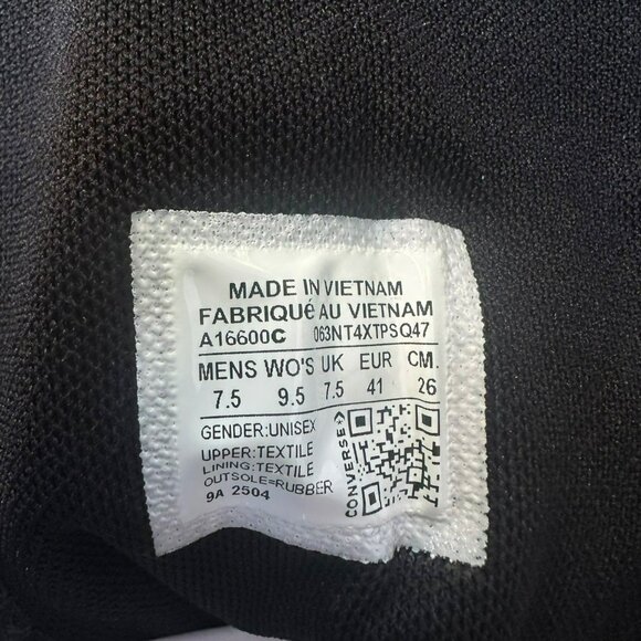 ⭐Converse Chuck Taylor XXHi Leather Straps 9.5 Women Sneaker Boots Black A16600C - Picture 8 of 8